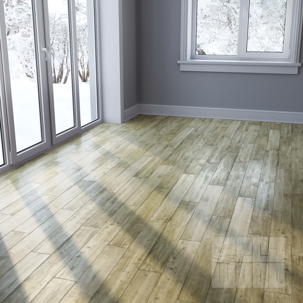 Паркетная доска Гевея состаренная Олива