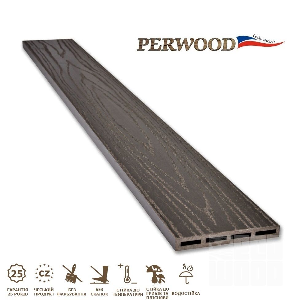 Доска для заборов Perwood Fence пустотелая Черное дерево