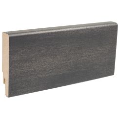 Плинтус из МДФ с алюминиевым покрытием М1 тёмная нержавейка