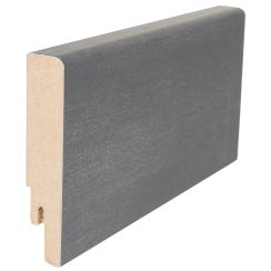 Плинтус из МДФ с алюминиевым покрытием М1 тёмная нержавейка