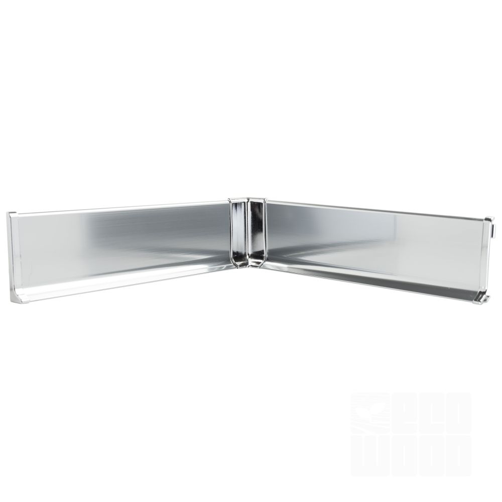 Плинтус алюминий 60 мм серебро глянец