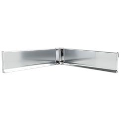 Плинтус алюминий 60 мм серебро глянец