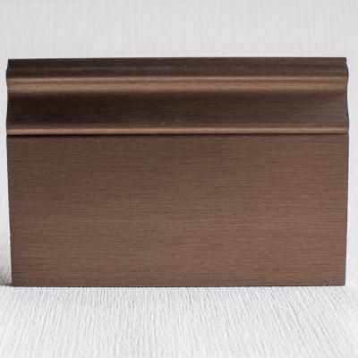 Плинтус из МДФ с алюминиевым покрытием Р8 коричневая бронза