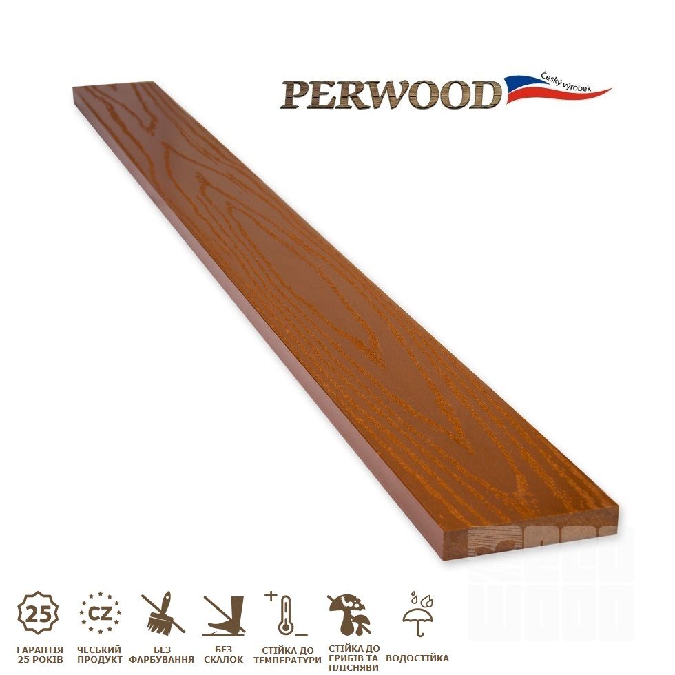 Доска для заборов Perwood Fence полнотелая Светлый дуб
