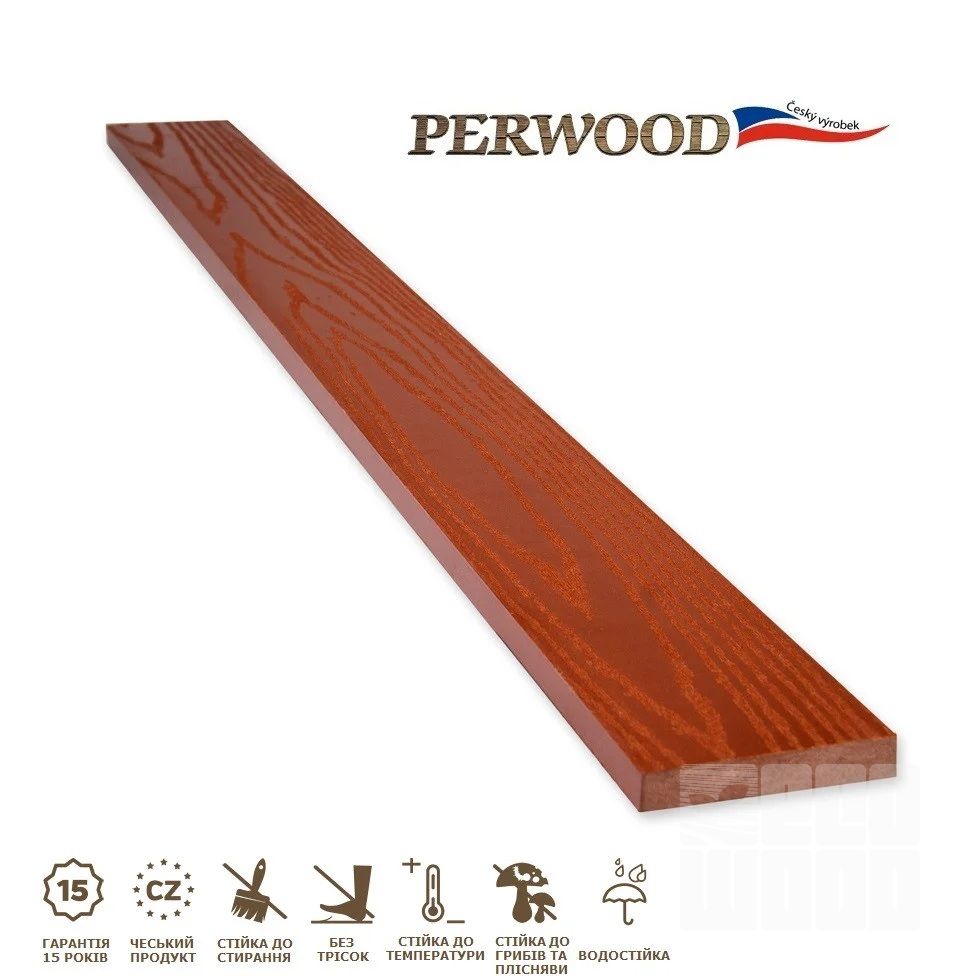 Доска для заборов Perwood Fence полнотелая Кирпич