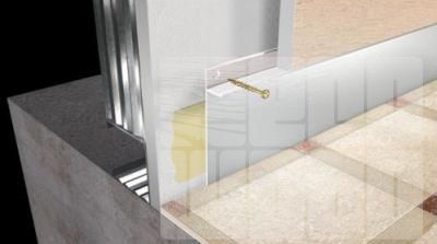 Профиль плинтуса встроенного монтажа под гипсокартон