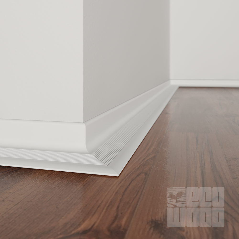 Плінтус алюмінієвий "Антиплінтус" RAL 9003 N1520 RAL 9003