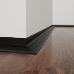 Плинтус алюминиевый "Антиплинтус" антрацит N1520 RAL 7016