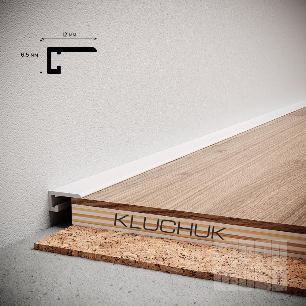 Плинтус алюминиевый "Антиплинтус" белый NМ10