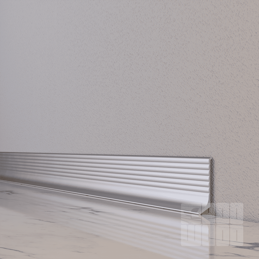 Плинтус алюминиевый "Антиплинтус" анод волнистый NV4011