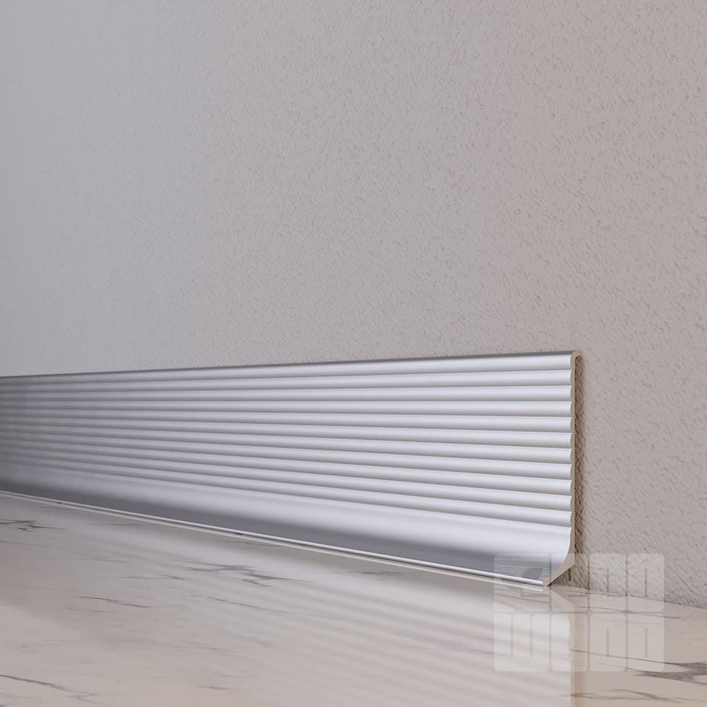 Плинтус алюминиевый "Антиплинтус" анод волнистый NV6011