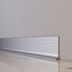 Плинтус алюминиевый "Антиплинтус" анод волнистый NV6011