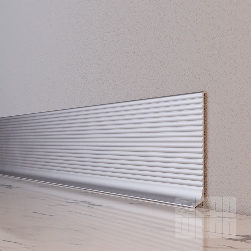 Плинтус алюминиевый "Антиплинтус" анод волнистый NV8011