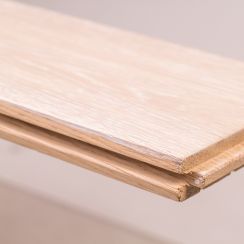 Массивная доска Дуб Белый глянец браш