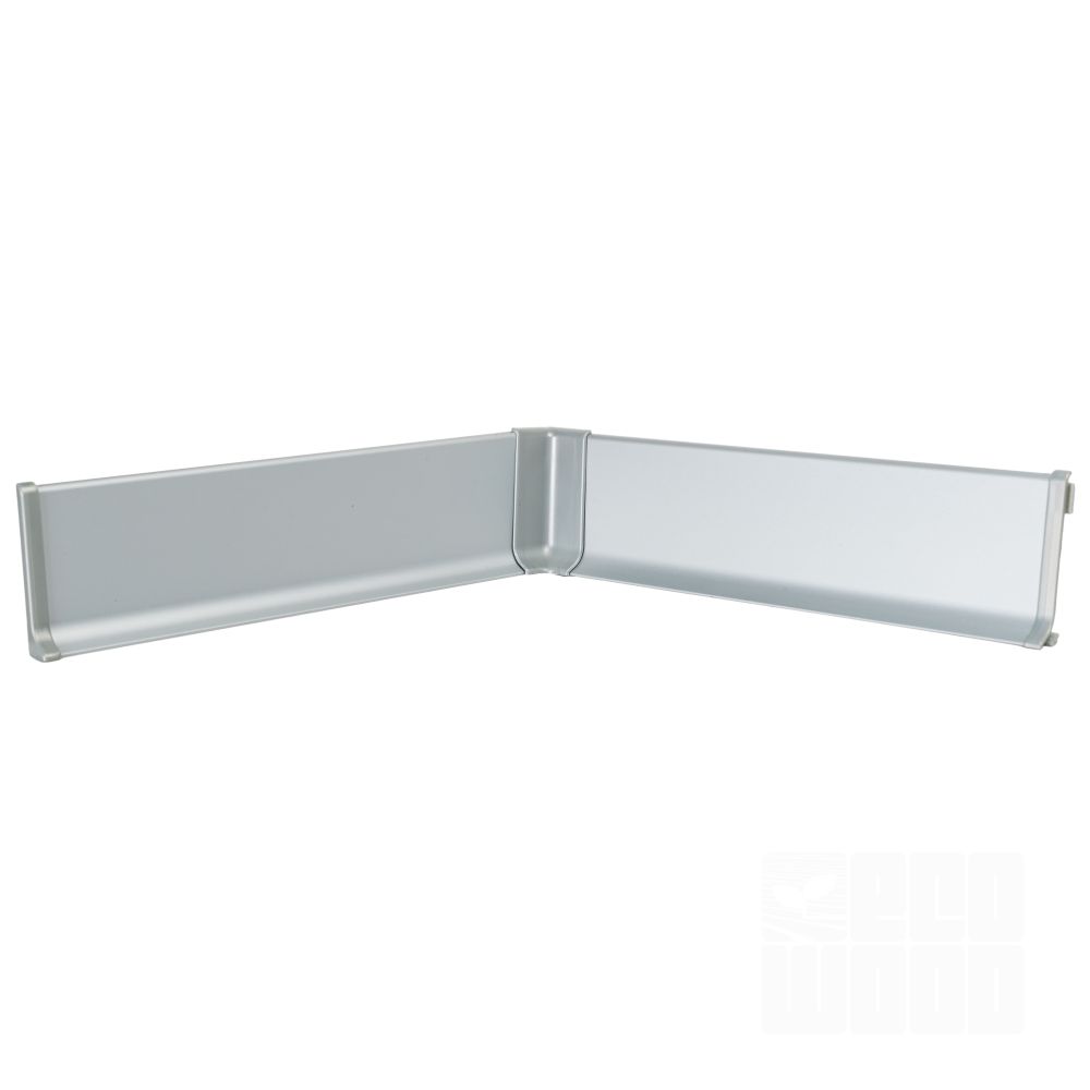 Плинтус алюминий 60 мм серебро