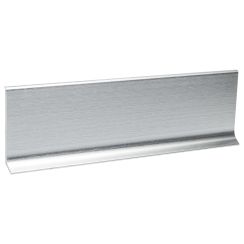 Плинтус алюминий 60 мм серебро глянец браш