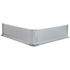 Плинтус алюминий 60 мм серебро глянец браш