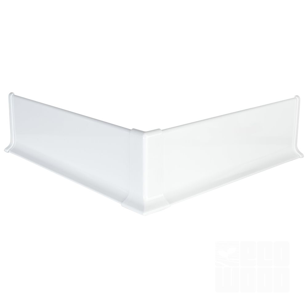 Плінтус алюміній 40 мм білий глянець RAL 9003