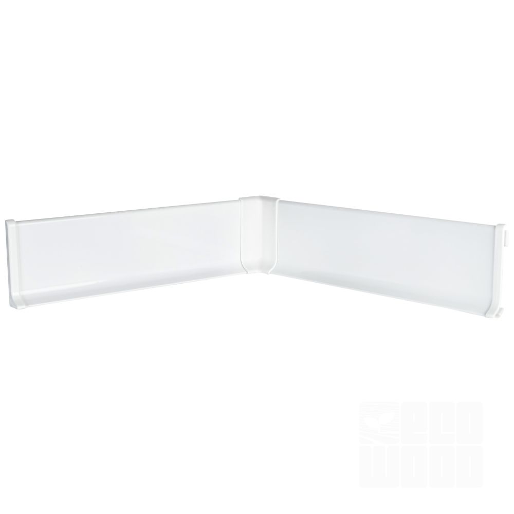 Плинтус алюминий 60 мм белый RAL9003 мат