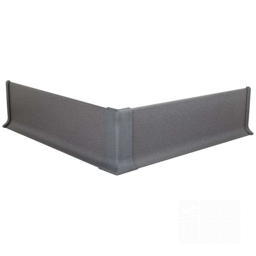 Плинтус алюминий 60 мм антрацит серый