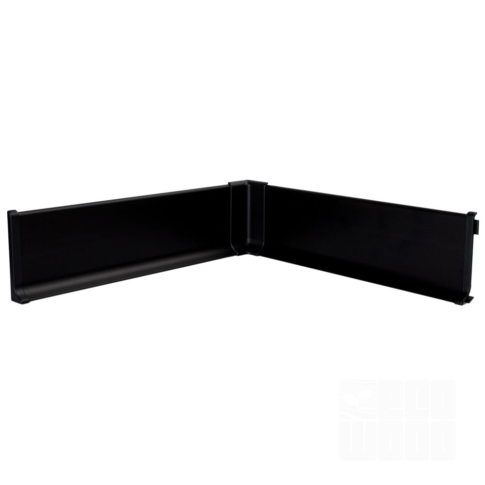 Плинтус алюминий 60 мм черный матовый