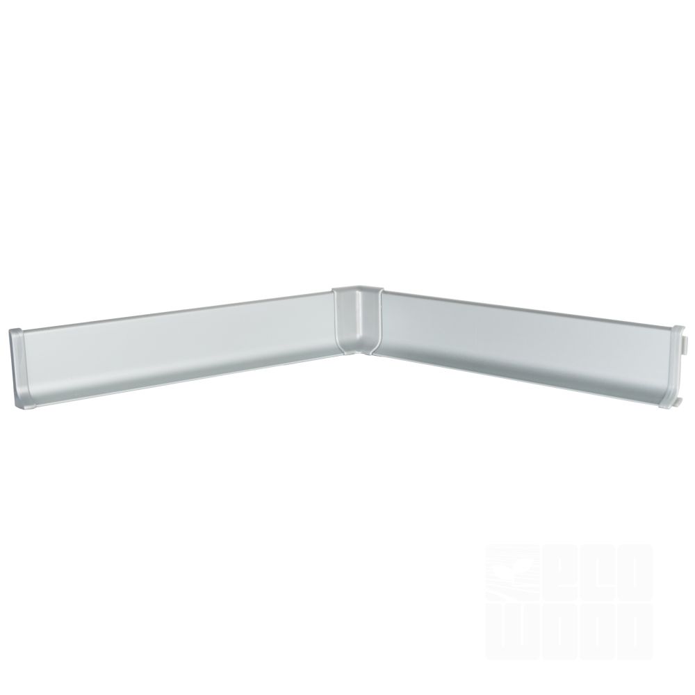 Плинтус алюминий 40 мм серебро