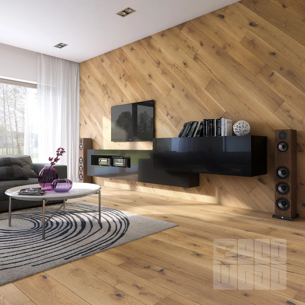 Укладка паркетной доски на стену