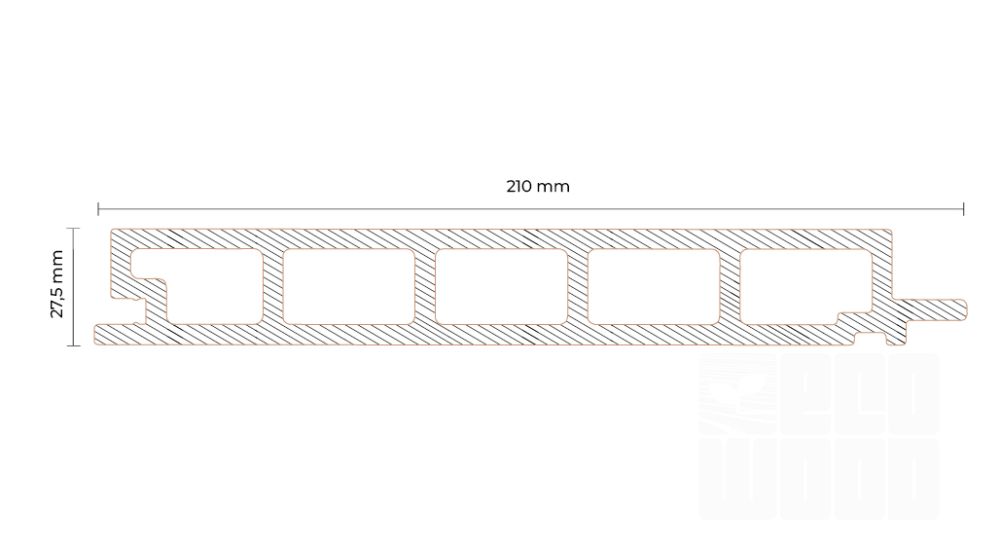 Фасадна панель FS 21 Тік Teak