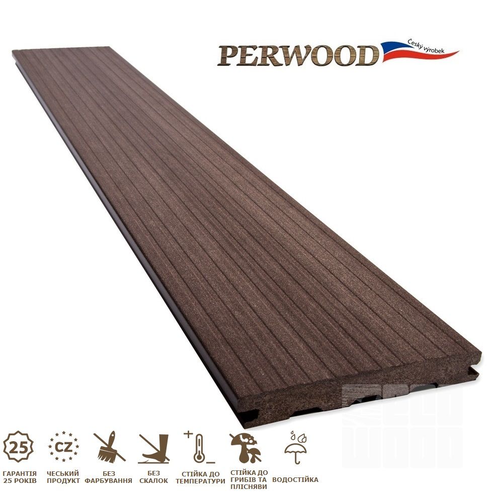 Террасная доска Perwood Farm Темный каштан