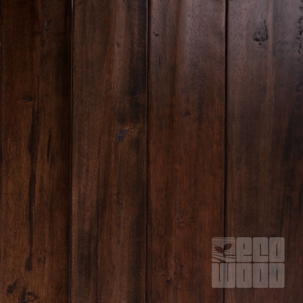 Паркетна дошка Гевея зістарена Браун