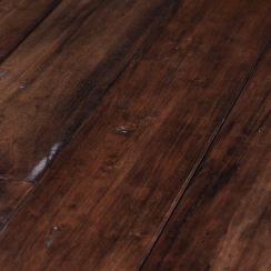 Паркетна дошка Гевея зістарена Браун