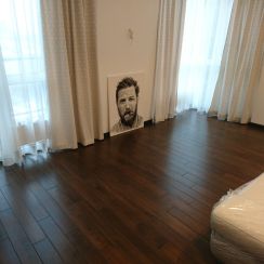 Паркетная доска Гевея гладкая Браун