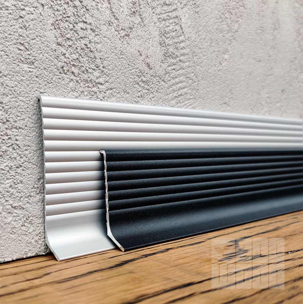 Плинтус алюминиевый "Антиплинтус" анод волнистый NV4011