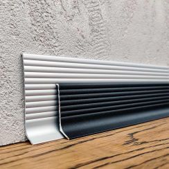 Плинтус алюминиевый "Антиплинтус" анод волнистый NV6011