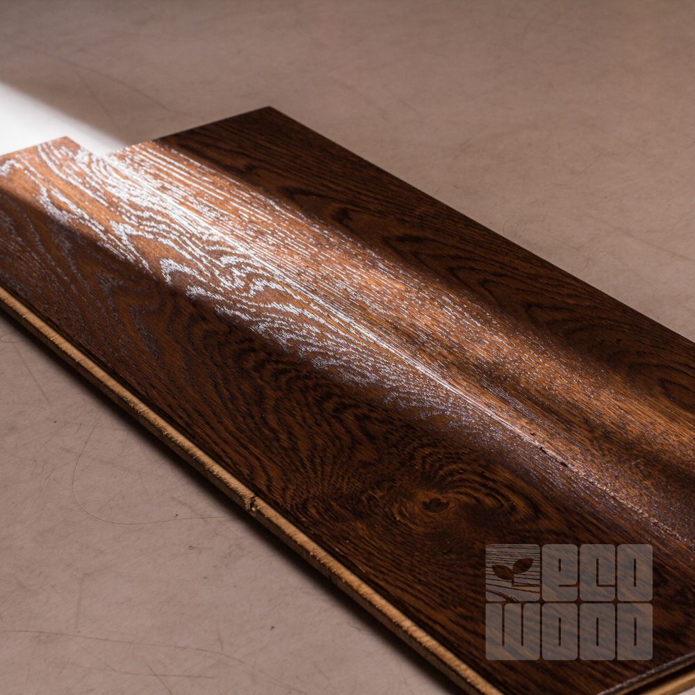 Паркетная доска Дуб Темная сукупира браш