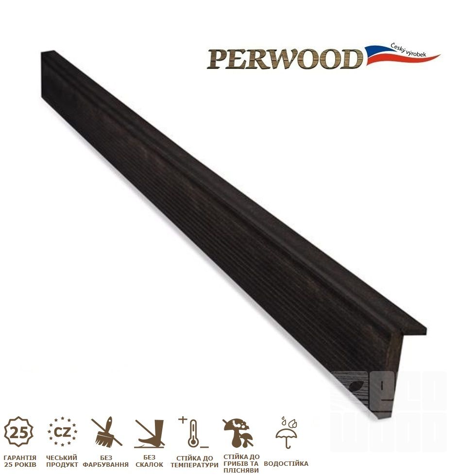 L-плинтус декоративный (угольник) PERWOOD черное дерево