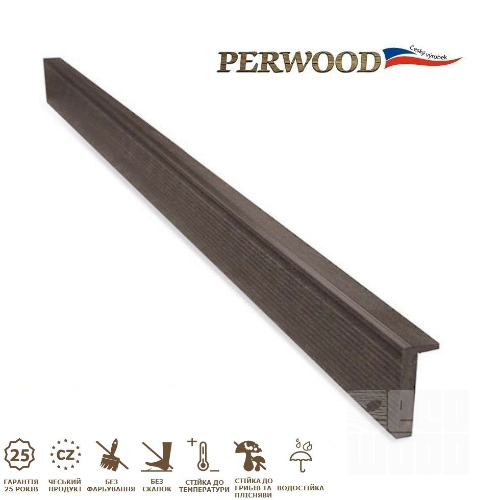 L-плинтус (угольник) PERWOOD серый камень