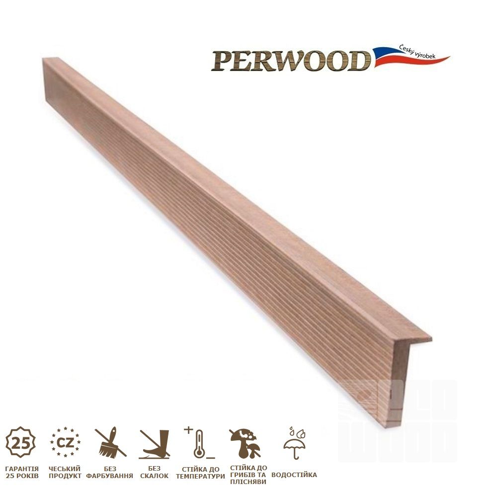 L-плинтус декоративный (угольник) PERWOOD слоновая кость