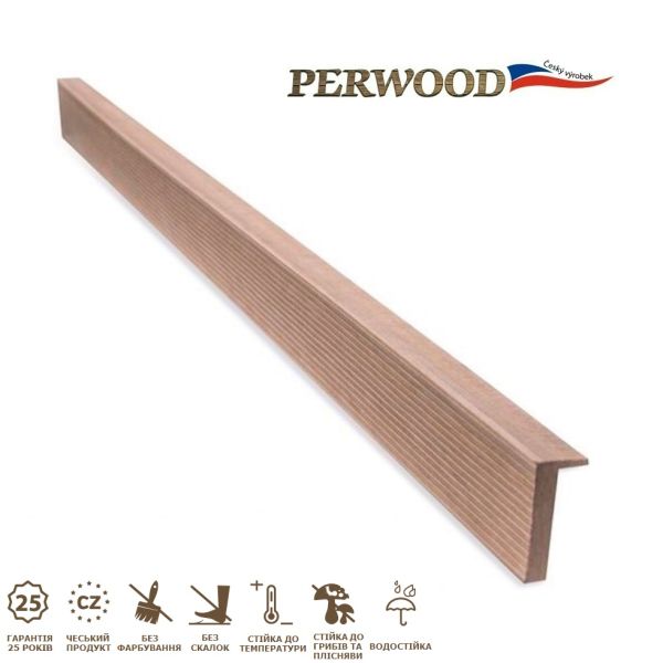 L-плінтус декоративний (кутник) PERWOOD слонова кістка
