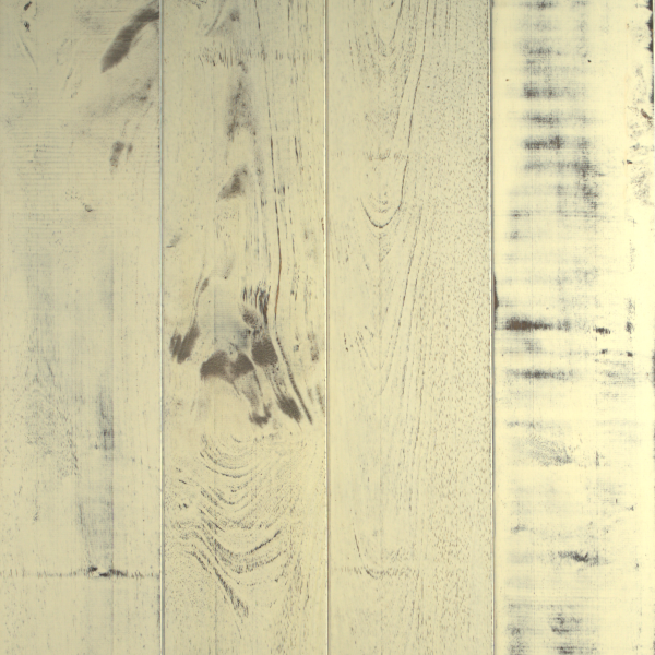 Паркетна дошка Гевея лофт Білий