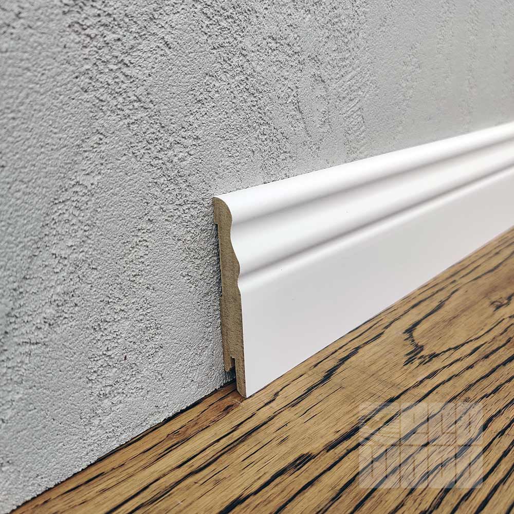 Плинтус МДФ V80 белый RAL9003