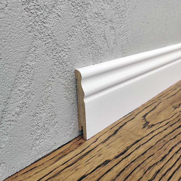 Плинтус МДФ V80 белый RAL9003