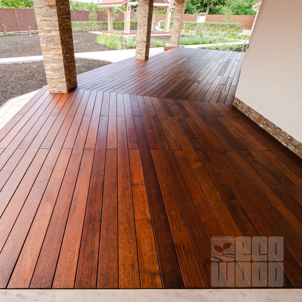 Террасная доска мербау широкая