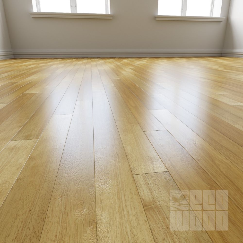 Паркетная доска Гевея гладкая Натур