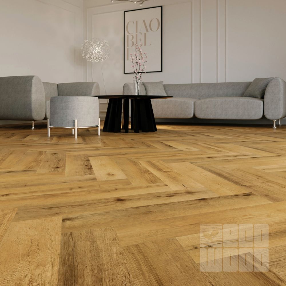 Luxury Floor Дуб Titan Herringbone Виниловый ламинат SPC