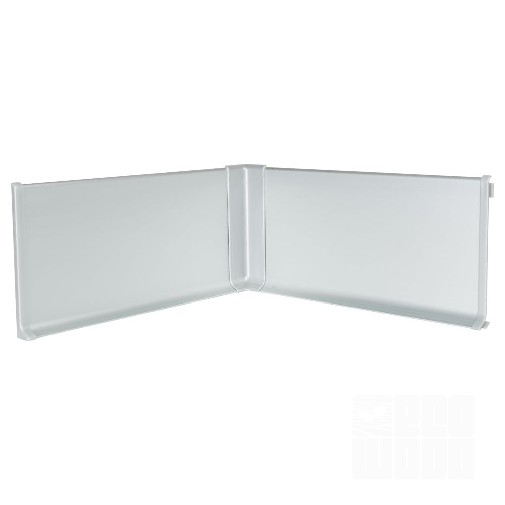 Плинтус алюминий 100 мм серебро