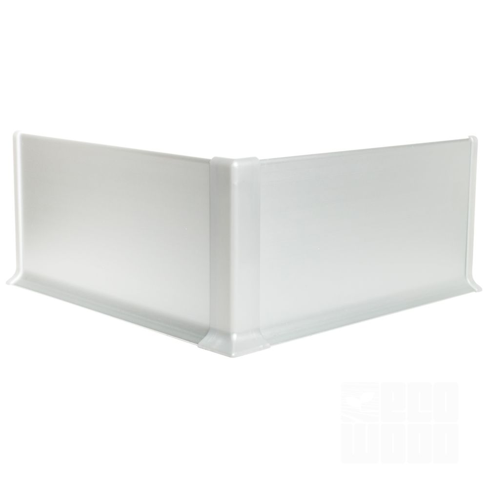 Плинтус алюминий 100 мм серебро