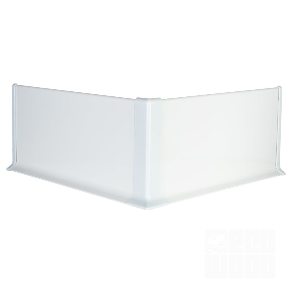 Плинтус алюминий 100 мм белый RAL 9003