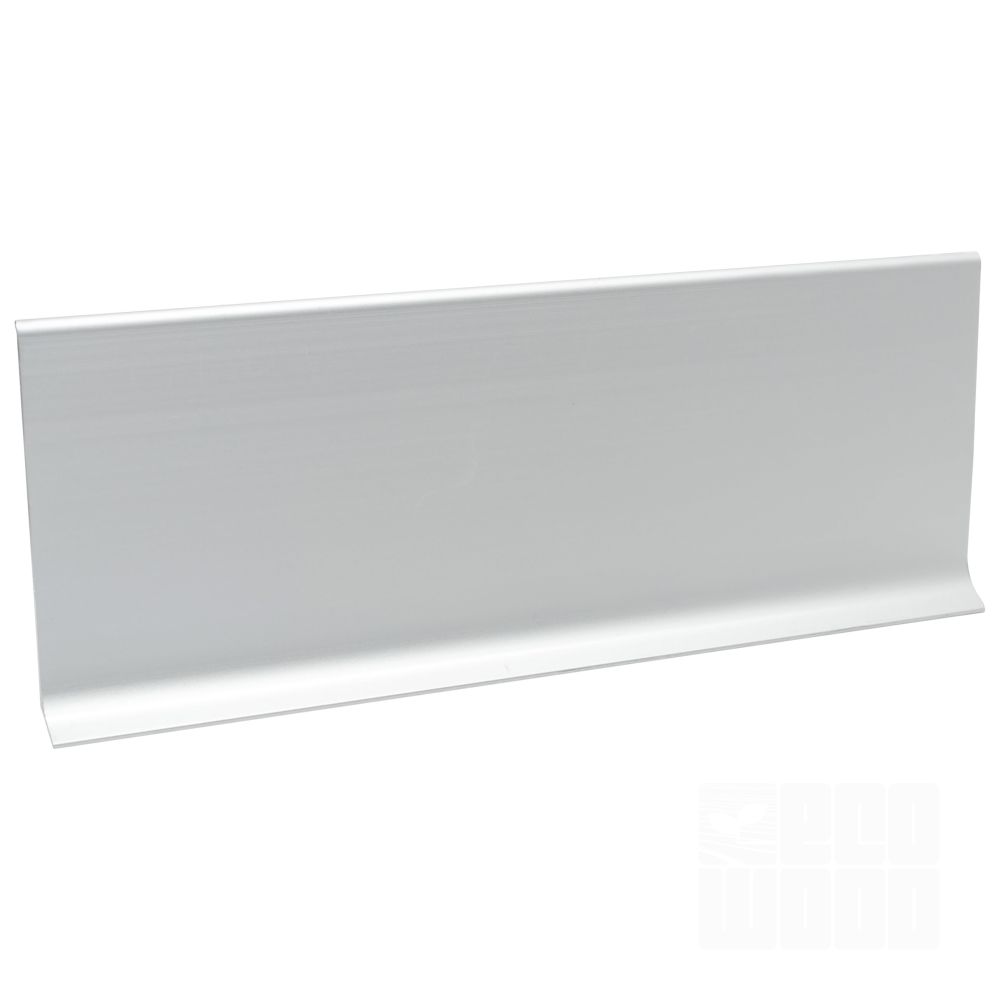 Плинтус алюминий 80 мм серебро