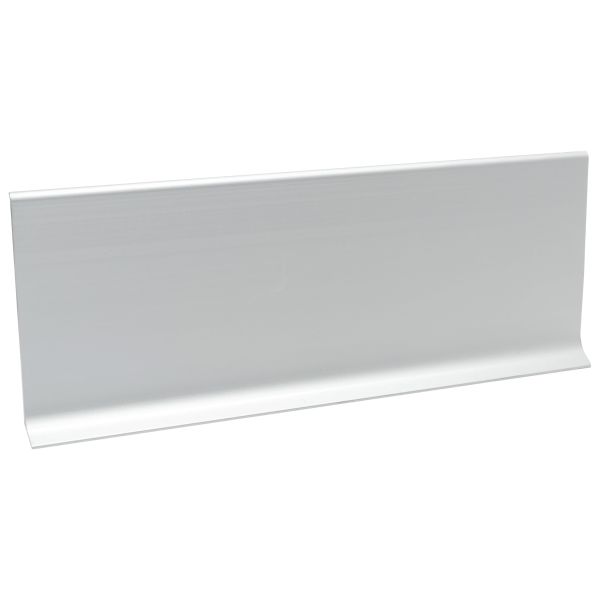 Плинтус алюминий 80 мм серебро